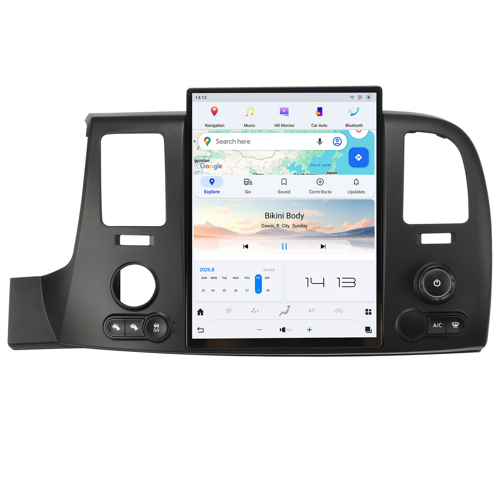 Qualcomm Car Radio for Chevrolet Silverado GMC Sierra 2007-2013 Upgrade 14.4 Inch Stereo Replacement Carplay Android Auto 2K IPS Touch Screen Tesla Style Head Unit