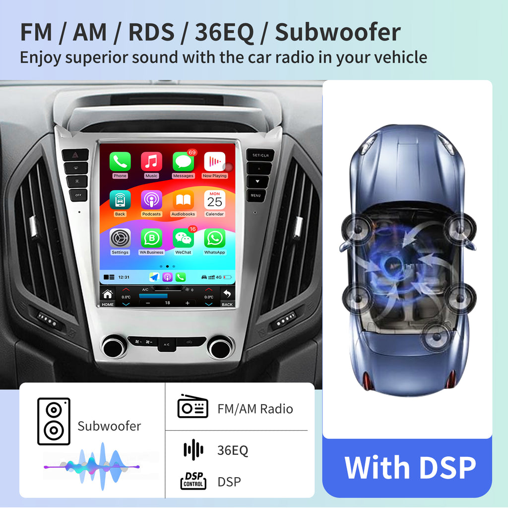 Car Radio for Chevrolet Equinox GMC Terrain L LS 2010-2017 Replacement Upgrade Stereo Carplay Display Screen Android Auto GPS Navigation with DSP Bluetooth in Dash Headunit