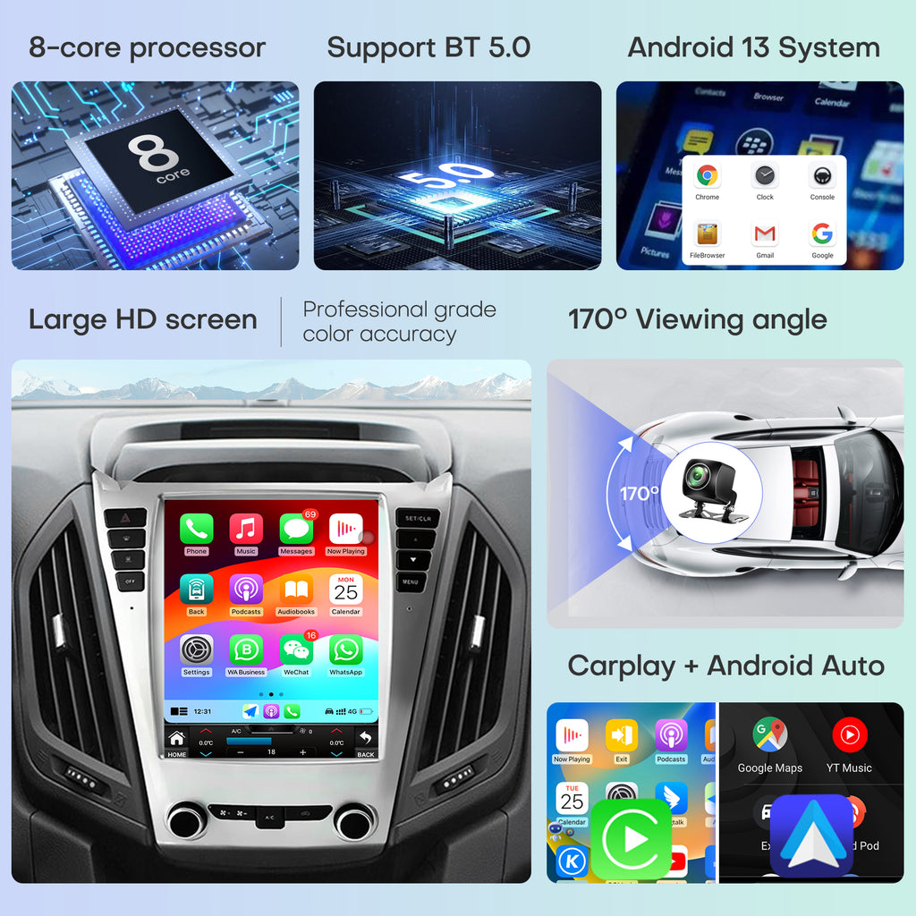 Car Radio for Chevrolet Equinox GMC Terrain L LS 2010-2017 Replacement Upgrade Stereo Carplay Display Screen Android Auto GPS Navigation with DSP Bluetooth in Dash Headunit