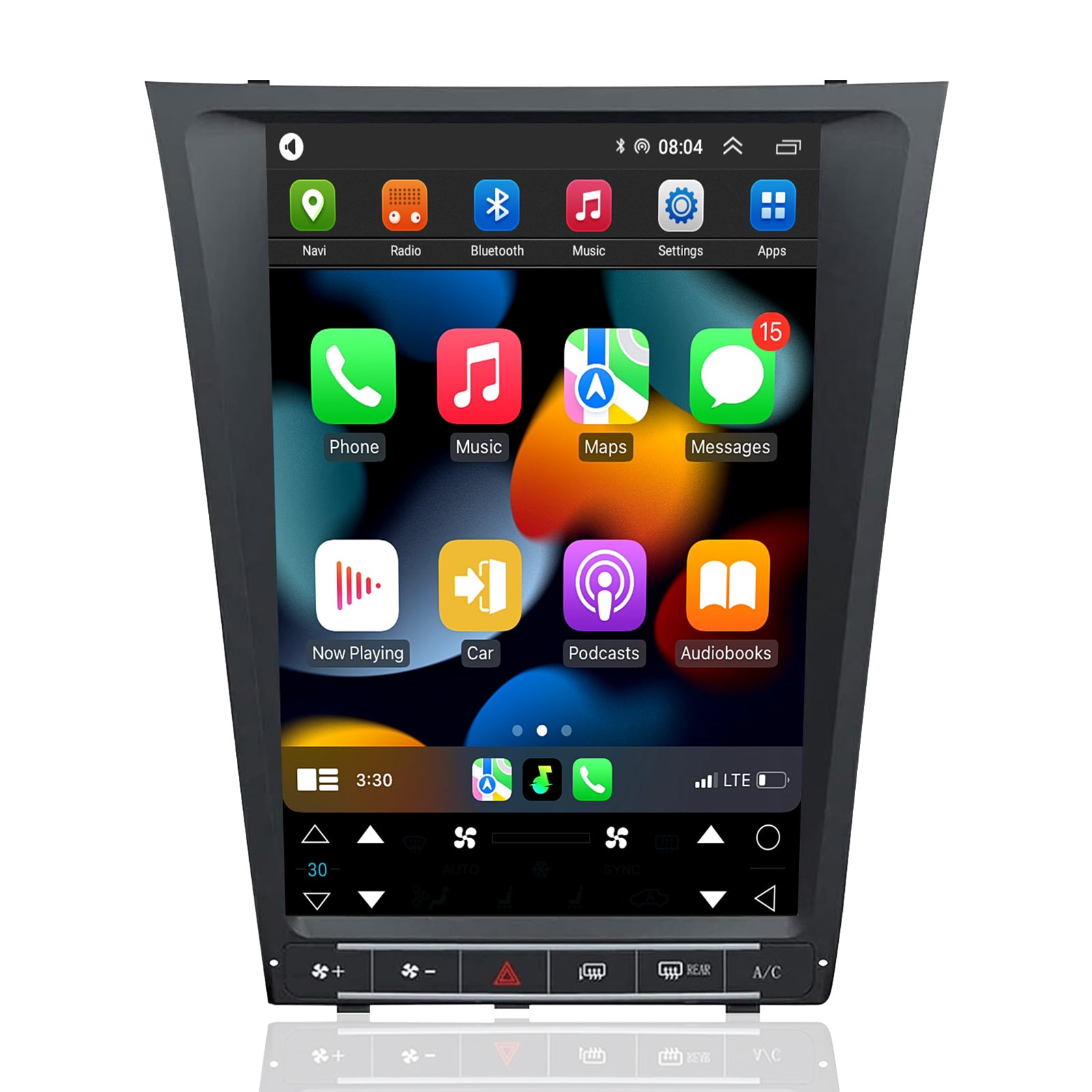 Car Radio Stereo for Lexus GS GS300 GS350 GS400 2004-2011 Replacement Carplay Android Auto 12.8 Inch Vertical Touch Screen Upgrade Tesla Style Audio with DSP in Dash Headunit Multimedia Player