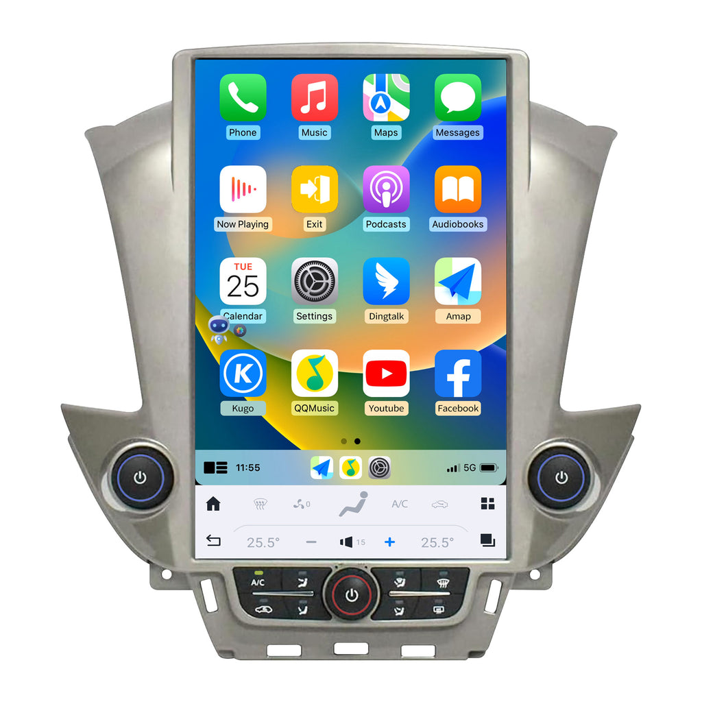 Qualcomm Car Radio for Chevrolet Suburban Tahoe GMC Yukon 2014-2020 Stereo Replacement Head Unit 14.4 Inch IPS 2K Touch Screen Tesla Style Carplay Android Auto Navigation