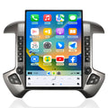 Car Radio for Chevrolet Silverado GMC Sierra 2014-2019 Stereo Replacement Head Unit 15.6 Inch 2K IPS Touch Screen Tesla Style Carplay Android Auto GPS Navigation Multimedia Play
